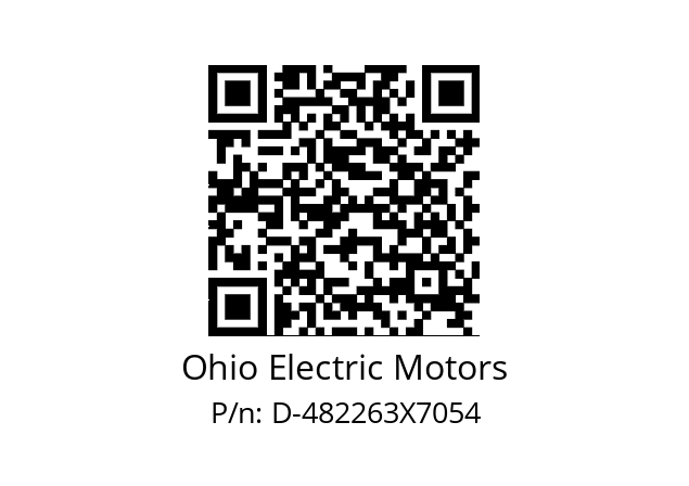   Ohio Electric Motors D-482263X7054