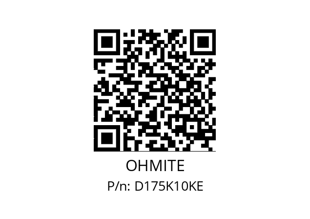   OHMITE D175K10KE