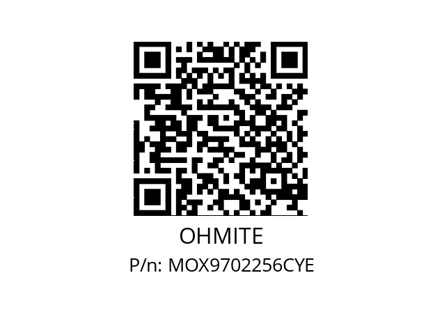   OHMITE MOX9702256CYE