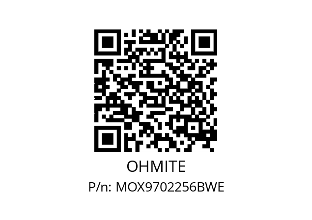   OHMITE MOX9702256BWE