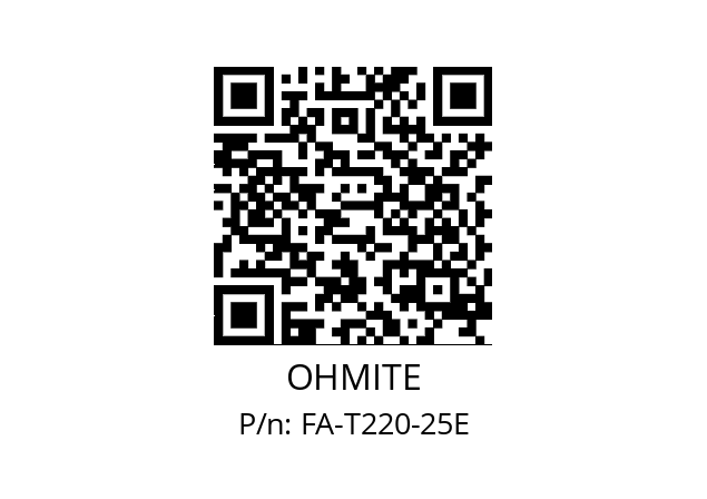   OHMITE FA-T220-25E