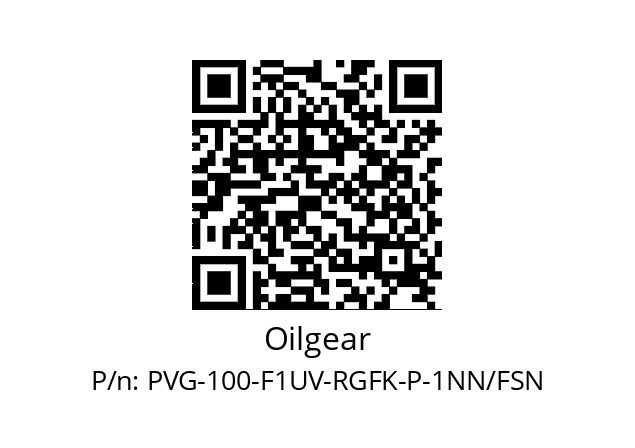   Oilgear PVG-100-F1UV-RGFK-P-1NN/FSN