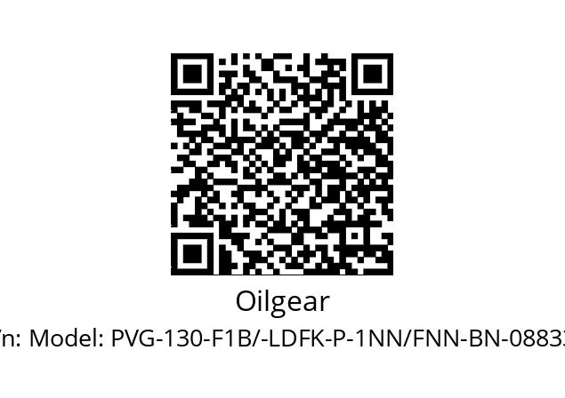   Oilgear Model: PVG-130-F1B/-LDFK-P-1NN/FNN-BN-088337