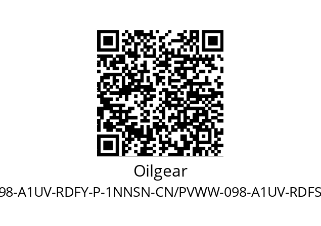   Oilgear PVWW-098-A1UV-RDFY-P-1NNSN-CN/PVWW-098-A1UV-RDFS-P-1NNSN-CP