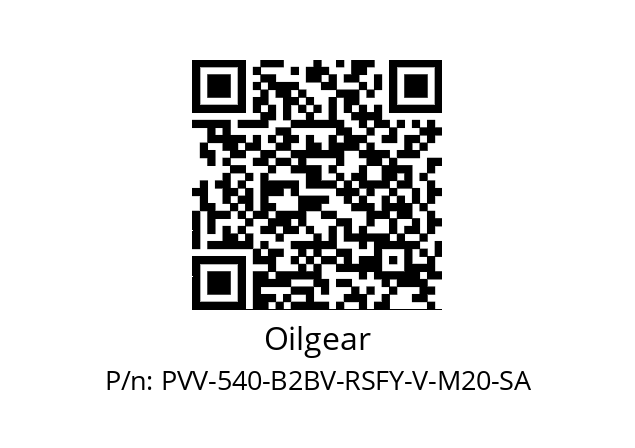   Oilgear PVV-540-B2BV-RSFY-V-M20-SA