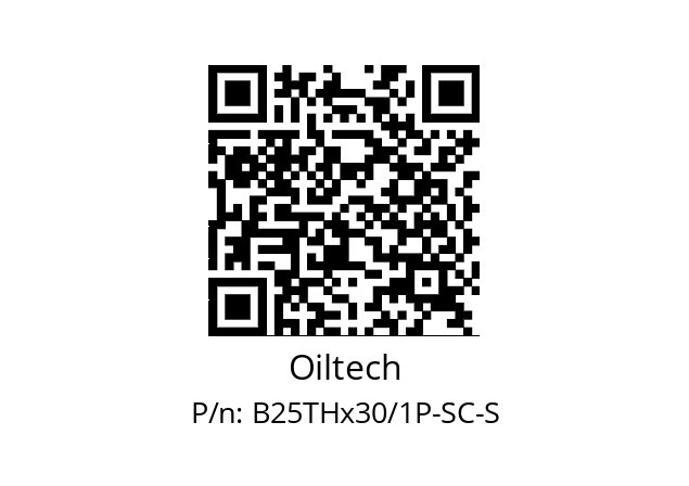   Oiltech B25THx30/1P-SC-S