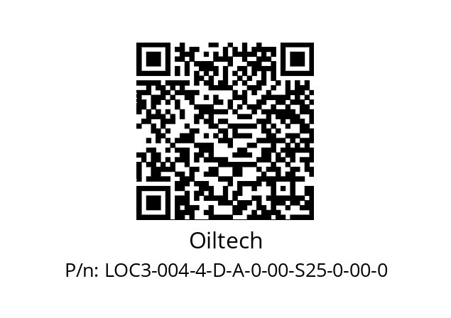   Oiltech LOC3-004-4-D-A-0-00-S25-0-00-0