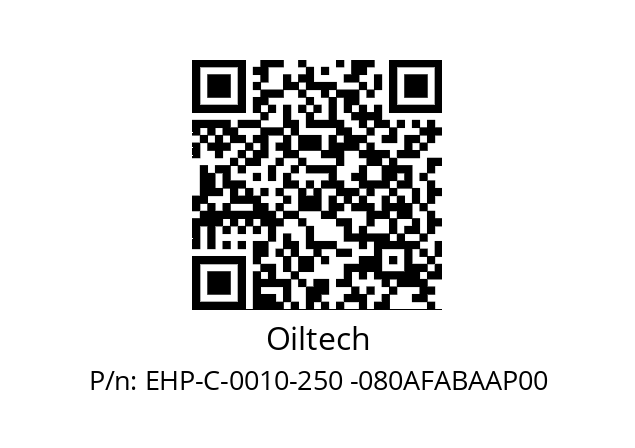   Oiltech EHP-C-0010-250 -080AFABAAP00