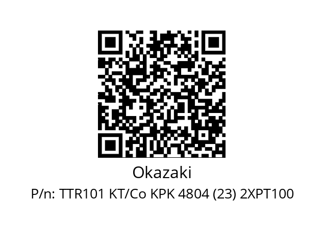   Okazaki TTR101 KT/Co KPK 4804 (23) 2XPT100