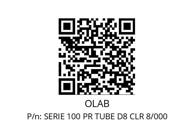   OLAB SERIE 100 PR TUBE D8 CLR 8/000