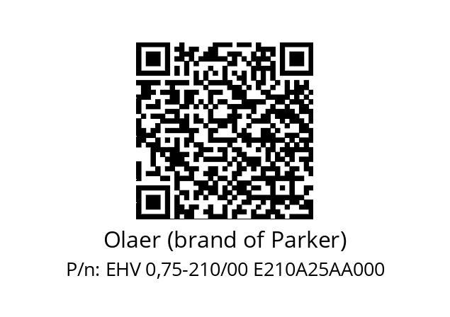   Olaer (brand of Parker) EHV 0,75-210/00 E210A25AA000