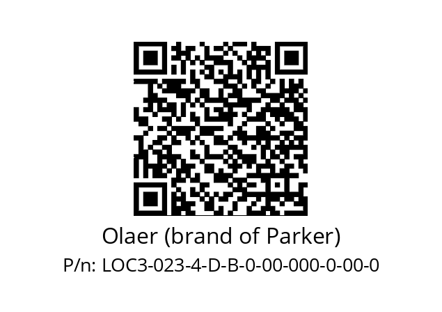   Olaer (brand of Parker) LOC3-023-4-D-B-0-00-000-0-00-0