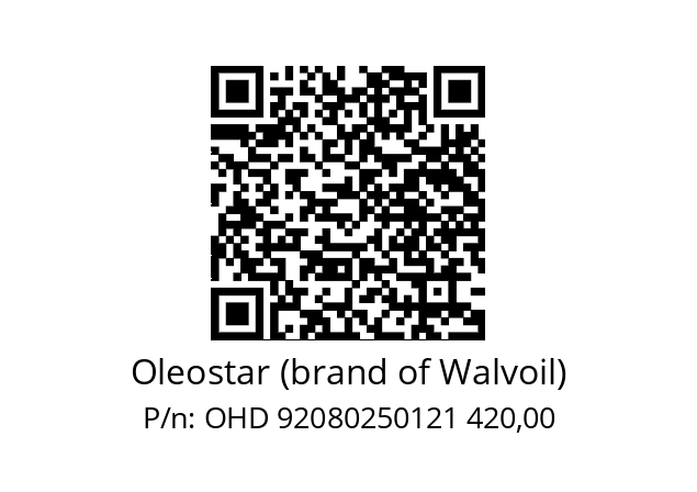   Oleostar (brand of Walvoil) OHD 92080250121 420,00