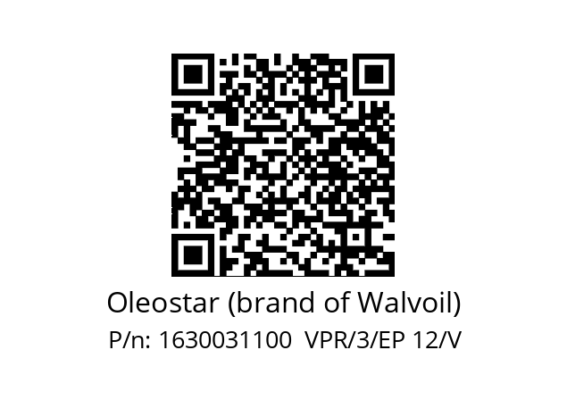   Oleostar (brand of Walvoil) 1630031100  VPR/3/EP 12/V