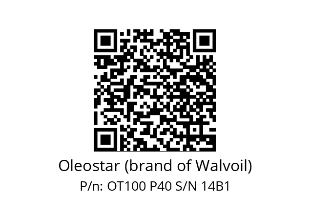   Oleostar (brand of Walvoil) OT100 P40 S/N 14B1