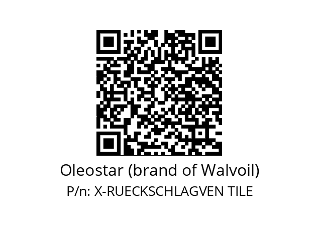   Oleostar (brand of Walvoil) X-RUECKSCHLAGVEN TILE