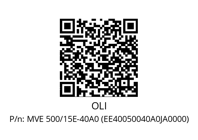   OLI MVE 500/15E-40A0 (EE40050040A0JA0000)