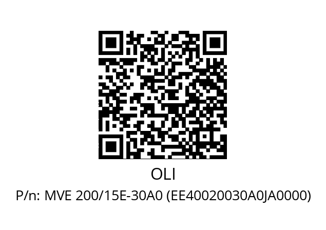   OLI MVE 200/15E-30A0 (EE40020030A0JA0000)