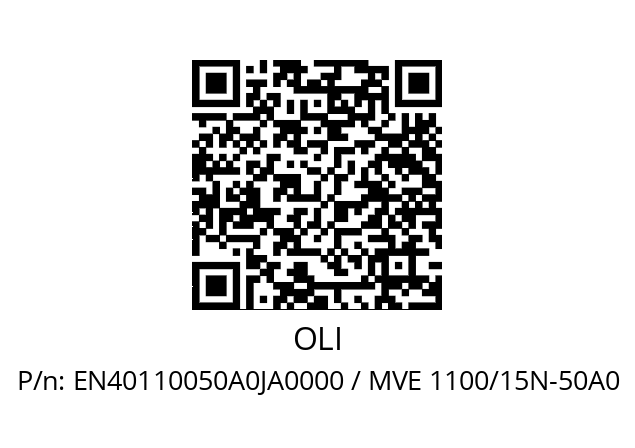   OLI EN40110050A0JA0000 / MVE 1100/15N-50A0