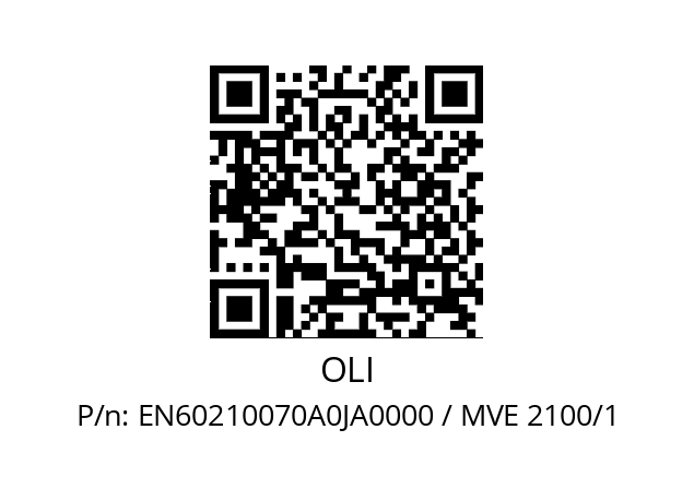   OLI EN60210070A0JA0000 / MVE 2100/1