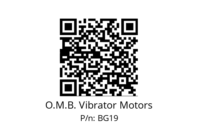   O.M.B. Vibrator Motors BG19