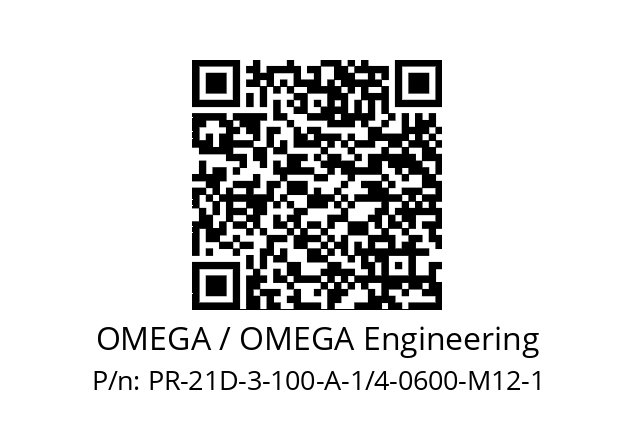   OMEGA / OMEGA Engineering PR-21D-3-100-A-1/4-0600-M12-1