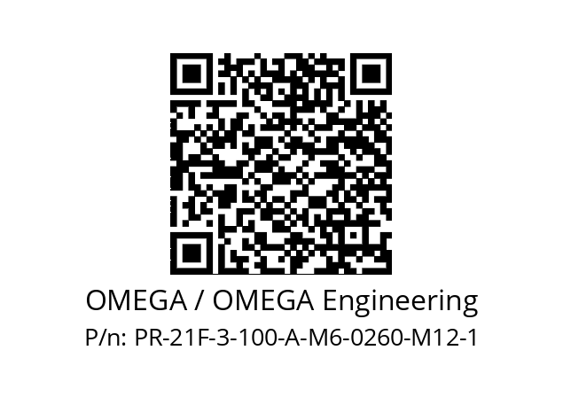   OMEGA / OMEGA Engineering PR-21F-3-100-A-M6-0260-M12-1