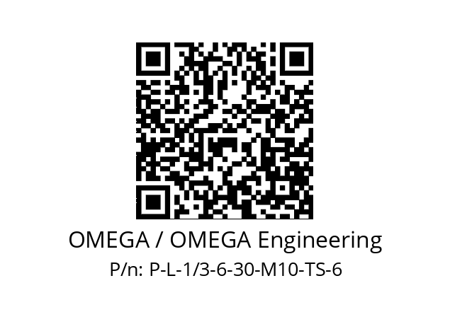   OMEGA / OMEGA Engineering P-L-1/3-6-30-M10-TS-6