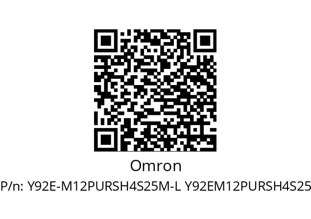   Omron Y92E-M12PURSH4S25M-L Y92EM12PURSH4S25