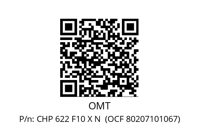   OMT CHP 622 F10 X N  (OCF 80207101067)