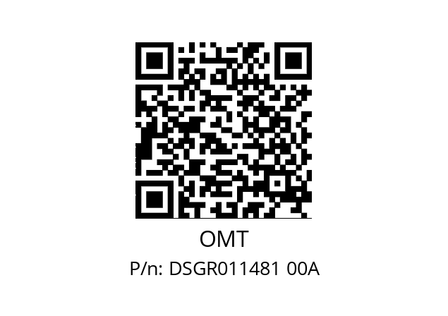   OMT DSGR011481 00A