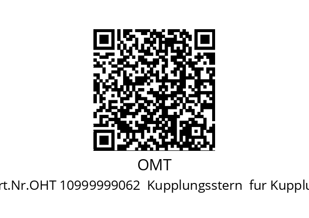   OMT R 62  (Art.Nr.OHT 10999999062  Kupplungsstern  fur Kupplungen ND65)