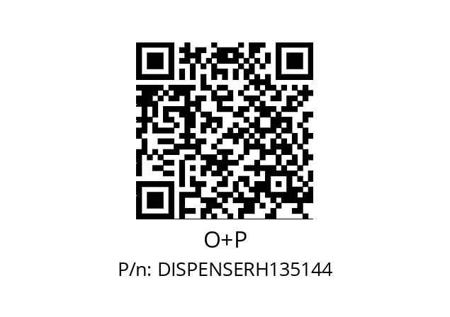   O+P DISPENSERH135144