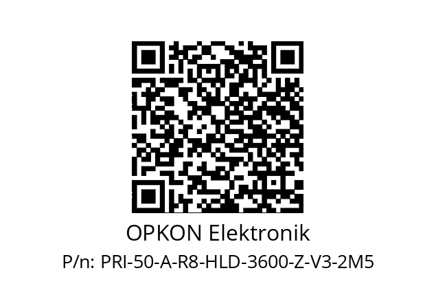   OPKON Elektronik PRI-50-A-R8-HLD-3600-Z-V3-2M5