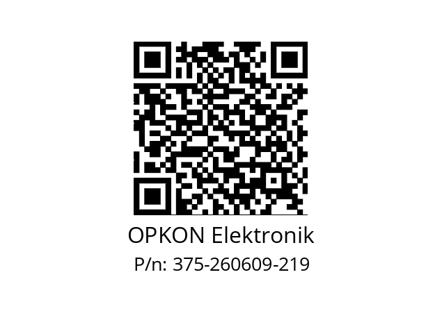   OPKON Elektronik 375-260609-219