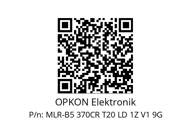   OPKON Elektronik MLR-B5 370CR T20 LD 1Z V1 9G