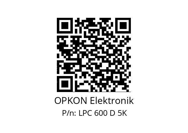   OPKON Elektronik LPC 600 D 5K