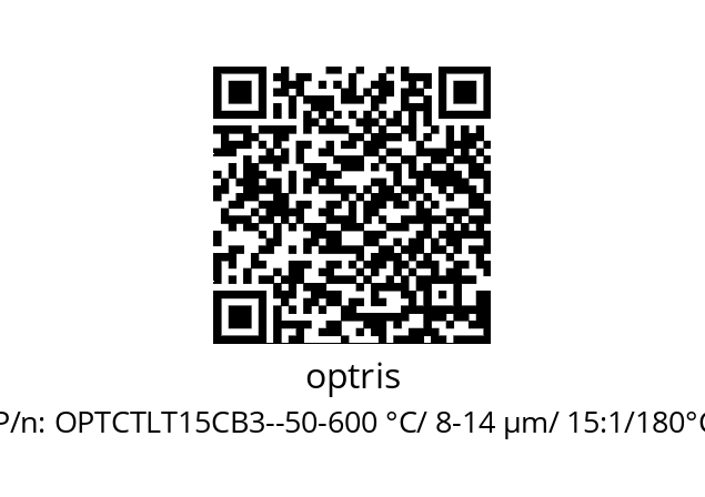   optris OPTCTLT15CB3--50-600 °C/ 8-14 µm/ 15:1/180°С