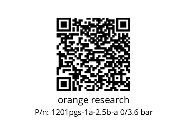   orange research 1201pgs-1a-2.5b-a 0/3.6 bar