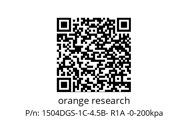   orange research 1504DGS-1C-4.5B- R1A -0-200kpa