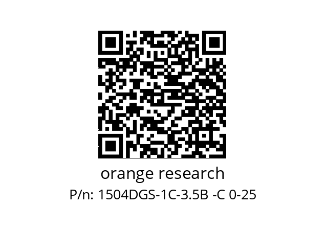   orange research 1504DGS-1C-3.5B -C 0-25