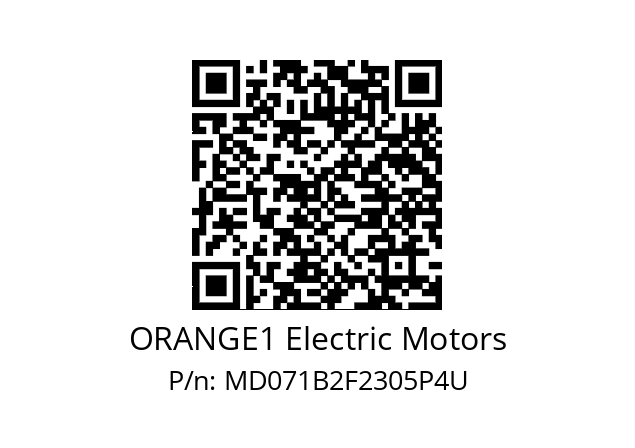   ORANGE1 Electric Motors MD071B2F2305P4U