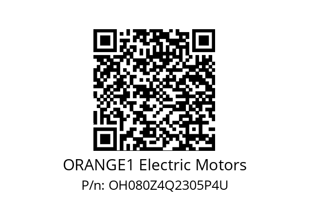   ORANGE1 Electric Motors OH080Z4Q2305P4U