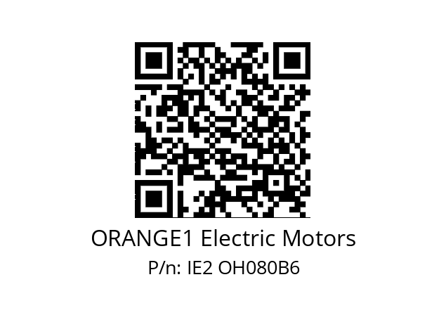   ORANGE1 Electric Motors IE2 OH080B6