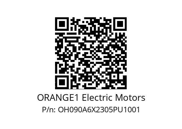   ORANGE1 Electric Motors OH090A6X2305PU1001