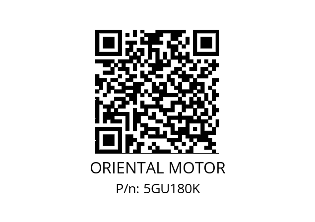   ORIENTAL MOTOR 5GU180K