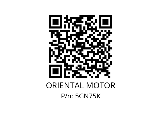   ORIENTAL MOTOR 5GN75K