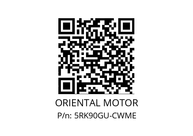   ORIENTAL MOTOR 5RK90GU-CWME