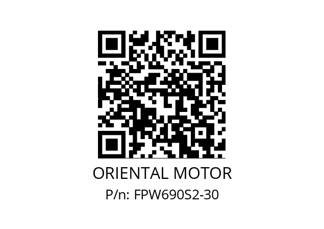   ORIENTAL MOTOR FPW690S2-30