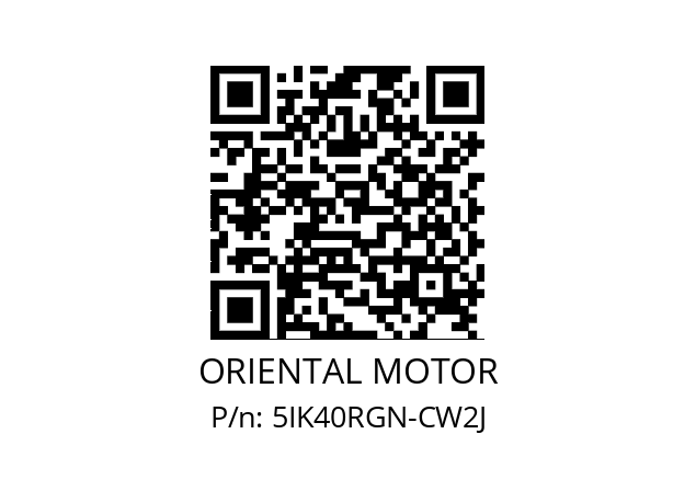   ORIENTAL MOTOR 5IK40RGN-CW2J